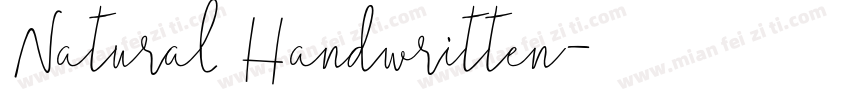 Natural Handwritten字体转换
